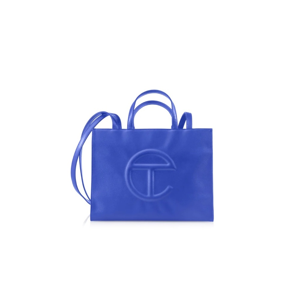 TELFAR PAINTERS TAPE BLUE MEDIUM BAG, NWOT & duster bag included